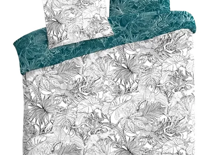 Juego de cama capitoné de algodón 260x240cm "Jungle" - 188557
