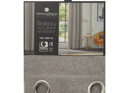 Cortina aislante opaca gris 140x260cm - 188585B