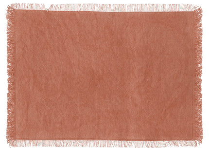 Individual "Maha" de algodón 45x30 terracota - 188807D