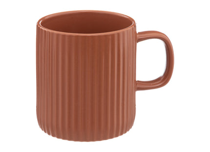 Taza de loza Estriada Terracota 35CL - 188844B