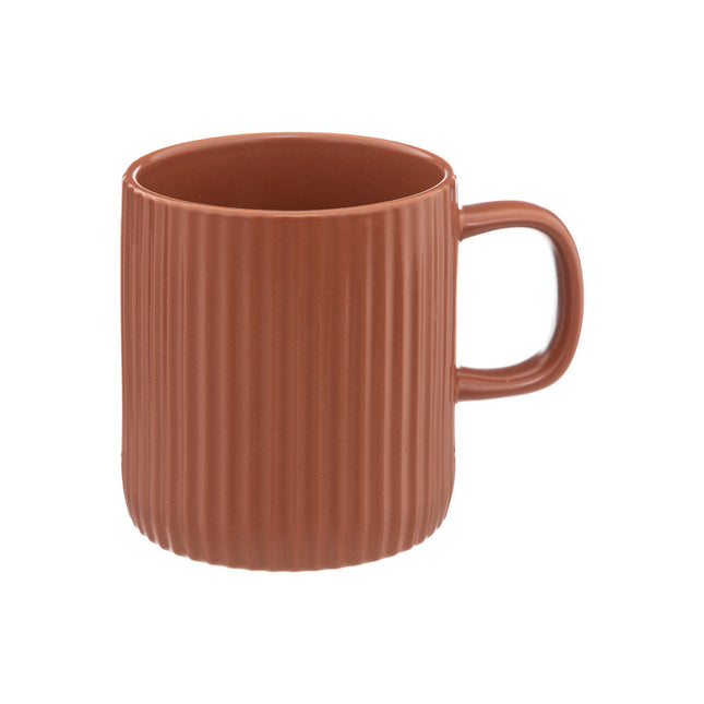 Taza de loza Estriada Terracota 35CL - 188844B