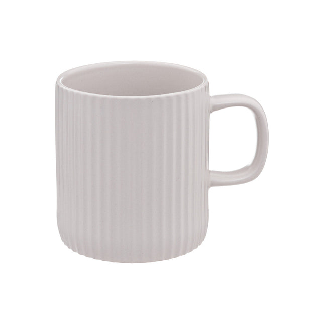 Taza de loza Estriada blanca 35CL - 188844C
