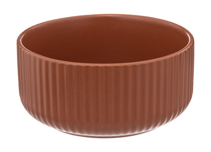 Bol de loza estriada terracota 80cl - 188847B