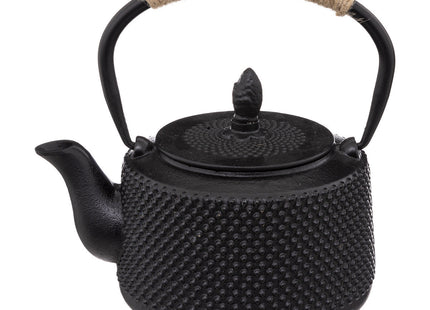 Tetera "Flora" de hierro fundido negro con interior esmaltado 1L - 188872