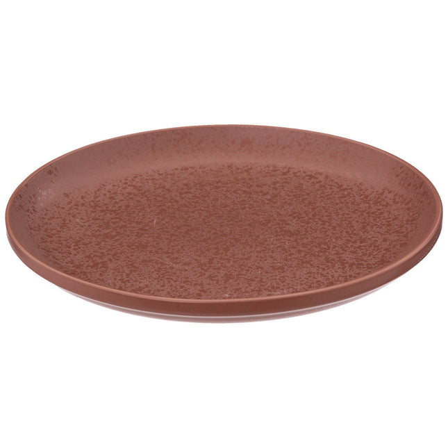 Plato plano de cerámica D27cm terracota "Loft" - 188933