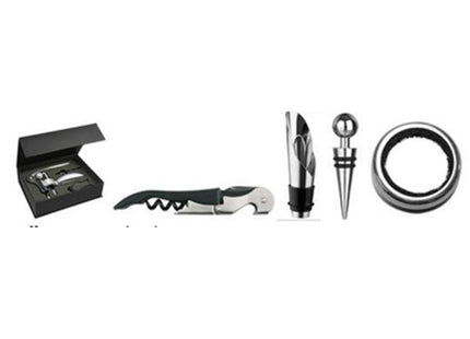 Sommelier "Arthur" Juego de 4 piezas Sacacorchos y accesorios para vino - 188942