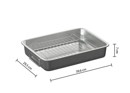 Bandeja para asador de acero inoxidable de 30x40cm - 189416