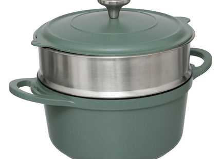 Olla de vapor D24cm de aluminio fundido verde - 189457