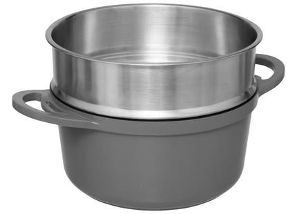 Olla de vapor D24cm de aluminio fundido gris - 189457A