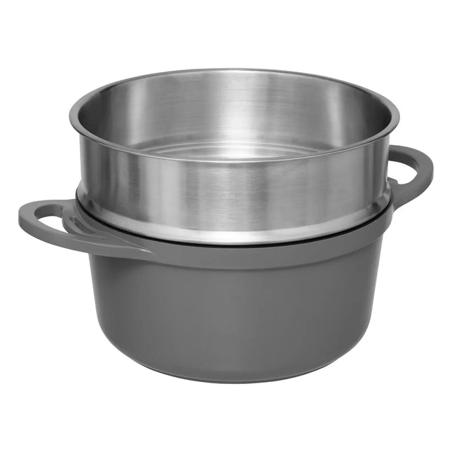 Olla de vapor D24cm de aluminio fundido gris - 189457A
