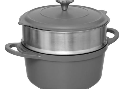 Olla de vapor D24cm de aluminio fundido gris - 189457A