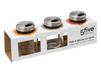 3 potes de especias de vidrio de 160ml -  189574