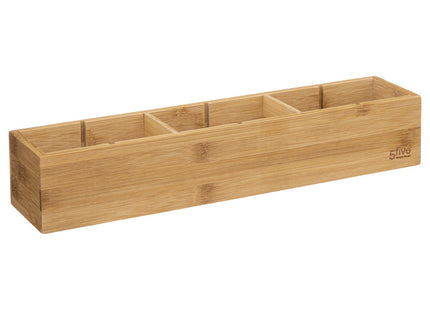 Organizador de cocina de bambú con separadores extraíbles 8x38cm "Tidy smart" - 189610