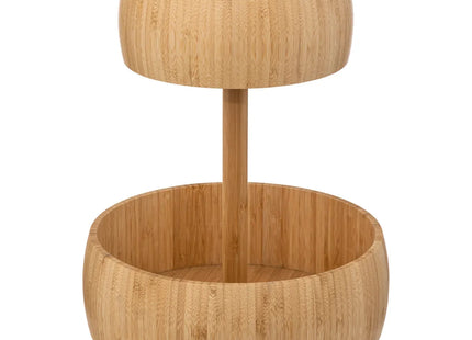 Cesta de fruta de bambú de 2 niveles - 189706