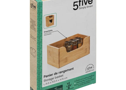 Caja de bambú pequeña apilable - 189726