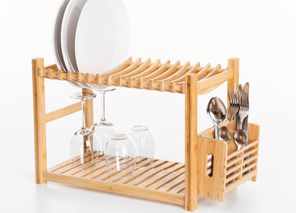 Escurridor de cubiertos  de 2 niveles de bambú - 189749