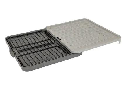 Escurridor de platos "Neo" con rejilla extensible, gris - 189774A