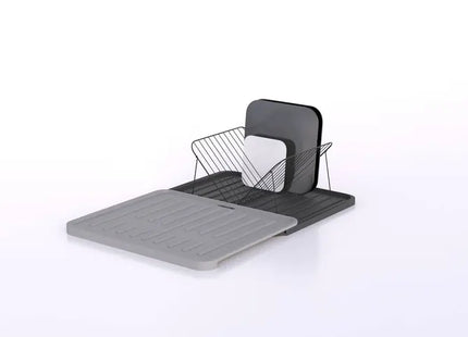 Escurridor de platos "Neo" con rejilla extensible, gris - 189774A