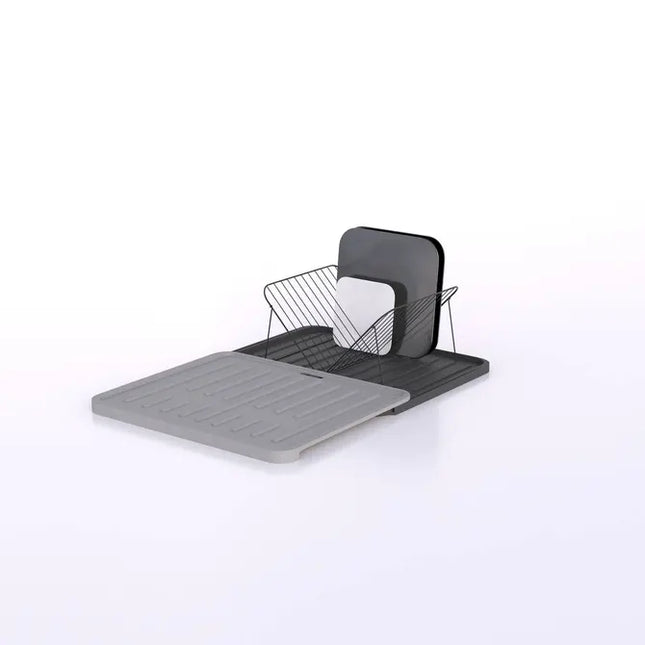 Escurridor de platos "Neo" con rejilla extensible, gris - 189774A