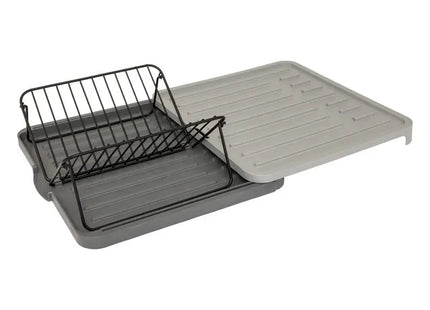 Escurridor de platos "Neo" con rejilla extensible, gris - 189774A
