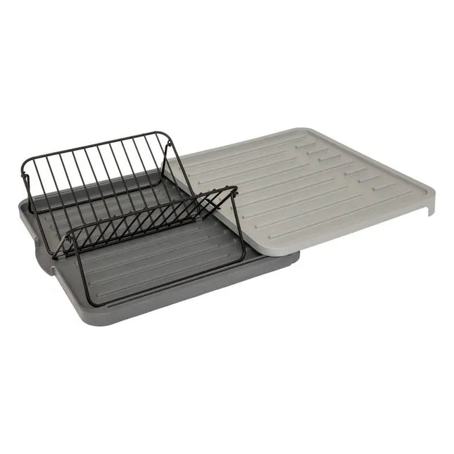 Escurridor de platos "Neo" con rejilla extensible, gris - 189774A