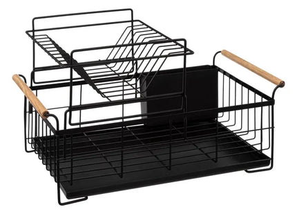Escurridor de platos metálico de 2 niveles "Blackwood" - 189784
