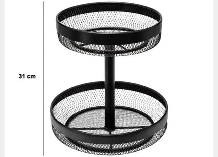 Cesta de metal negro de 2 niveles "Mayaj" - 189979