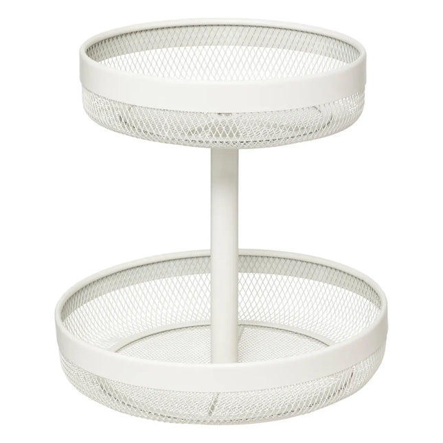 Cesta de metal beige de 2 niveles "Mayaj" - 189979A