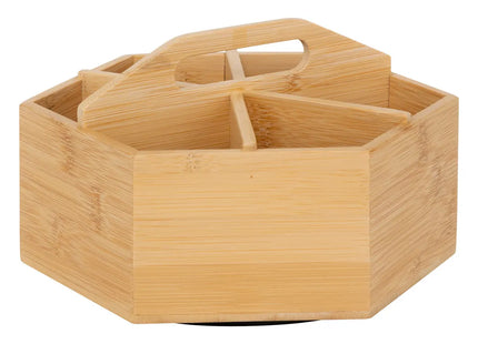 Organizador de té giratorio de bambú - 190036