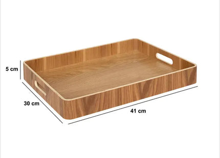 Bandeja rectangular de álamo de 43x33,5 cm - 190040
