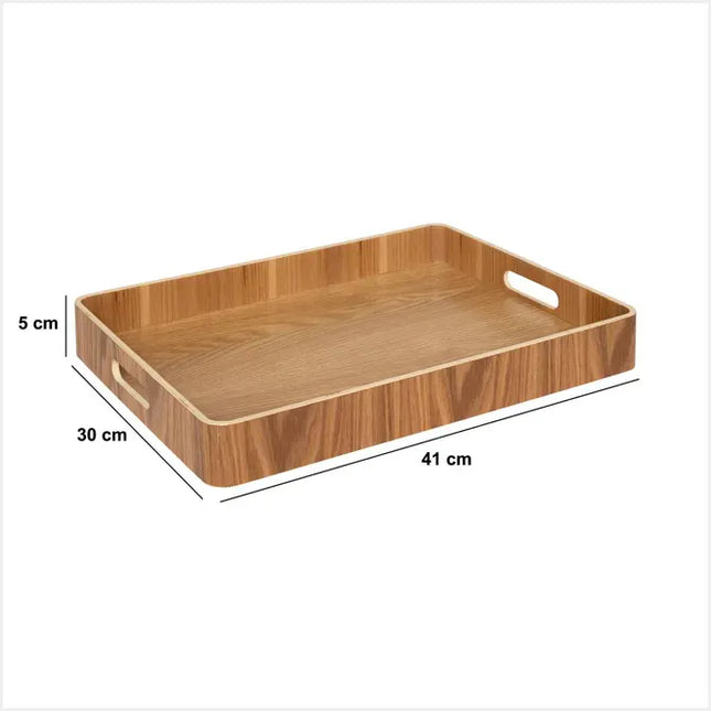 Bandeja rectangular de álamo de 43x33,5 cm - 190040