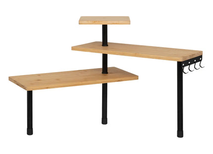 Estante de esquina beige de 3 niveles - 190046