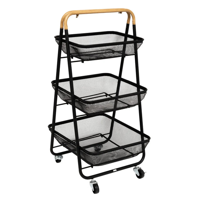 Carrito "Mayaj" con ruedas de 3 niveles  48x41,5cm - 190097