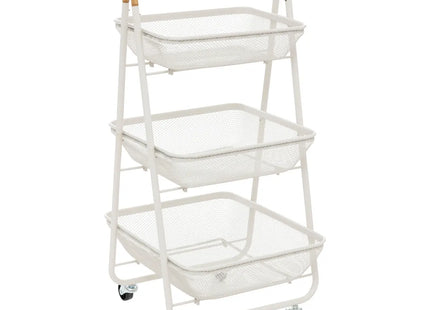 Carrito "Mayaj" con ruedas de 3 niveles  48x41,5cm - 190097A