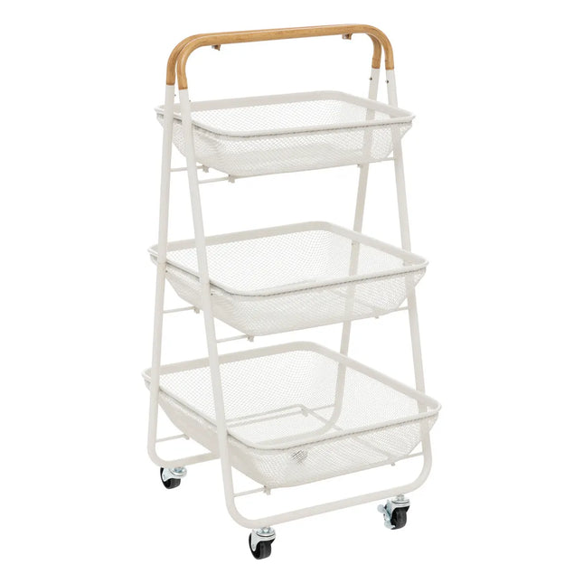 Carrito "Mayaj" con ruedas de 3 niveles  48x41,5cm - 190097A