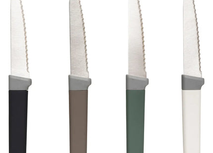 4 cuchillos para carne con mangos antideslizantes - 190105