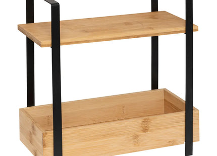 Estantería de dos niveles "Ordera" con compartimento de almacenamiento - 190111