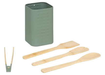 4 utensilios de cocina con recipiente de almacenamiento  - 190133