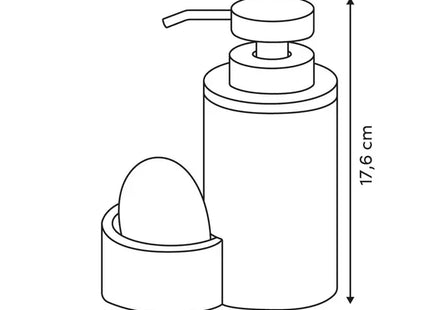 Dispensador de jabón beige de 330 ml + esponja - 190220