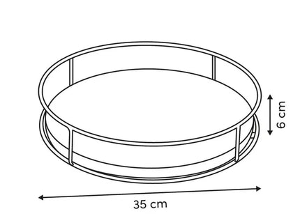 Bandeja giratoria de bambú 35 cm de diámetro - 190237