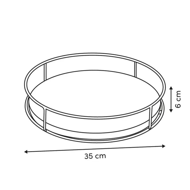 Bandeja giratoria de bambú 35 cm de diámetro - 190237