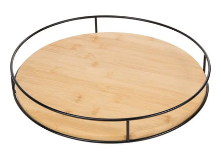 Bandeja giratoria de bambú 35 cm de diámetro - 190237