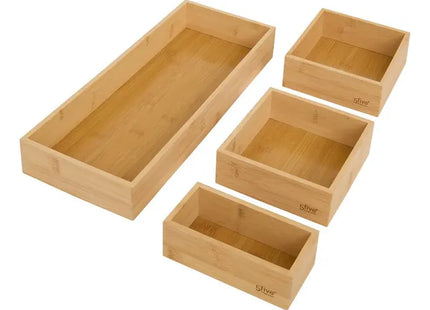 Organizador de bambú L14.5/38.1cm  4 piezas  - 190245