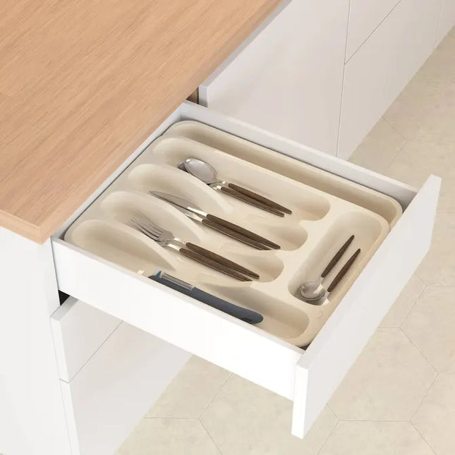 Bandeja extensible de polipropileno para cubiertos con 6 compartimentos - 190268