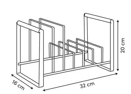 Mueble de almacenamiento para ollas y sartenes "Balm" 32x16x20cm - 190292