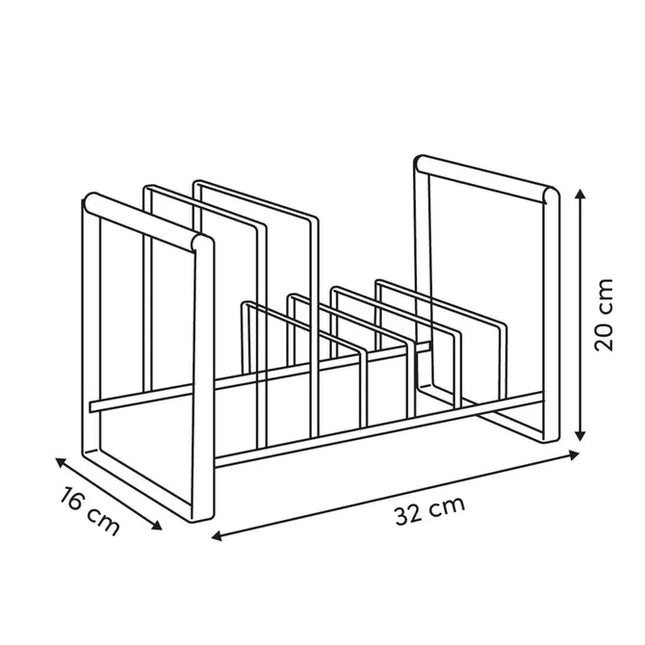 Mueble de almacenamiento para ollas y sartenes "Balm" 32x16x20cm - 190292