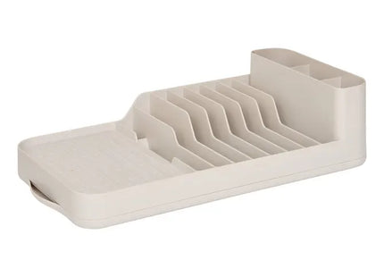 Escurridor de platos compacto "Essentials" de color beige y 1 nivel  - 190303
