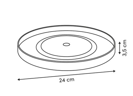 Organizador giratorio inteligente para heladera, 24 cm de diámetro - 190306