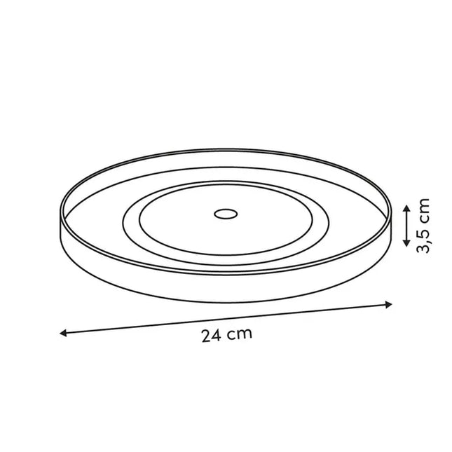 Organizador giratorio inteligente para heladera, 24 cm de diámetro - 190306