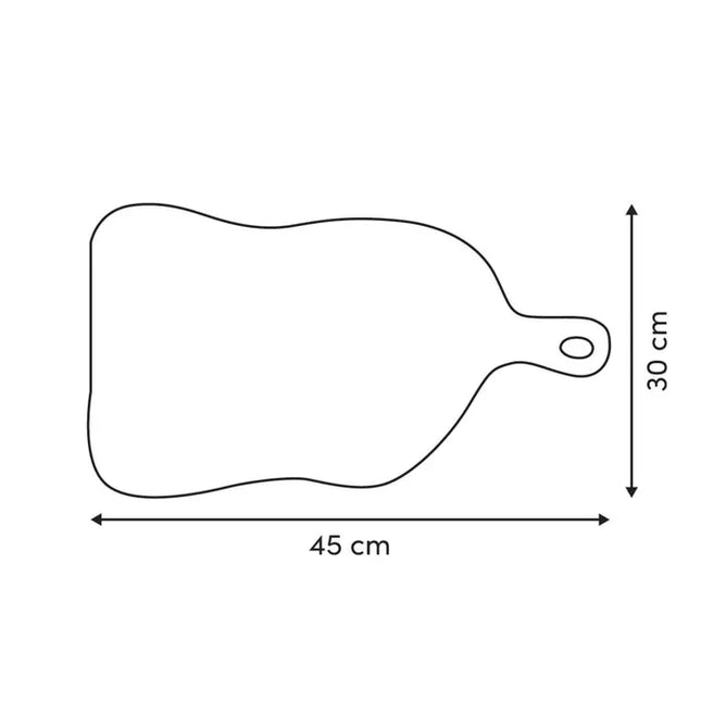 Tabla de cortar de acacia de 45x20cm - 190312